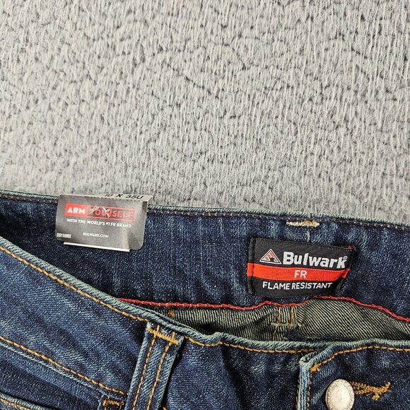 Bulwark FR Jeans Women 10 (33x33) Blue High Rise Straight Flame Resistant Curvy - Picture 3 of 16